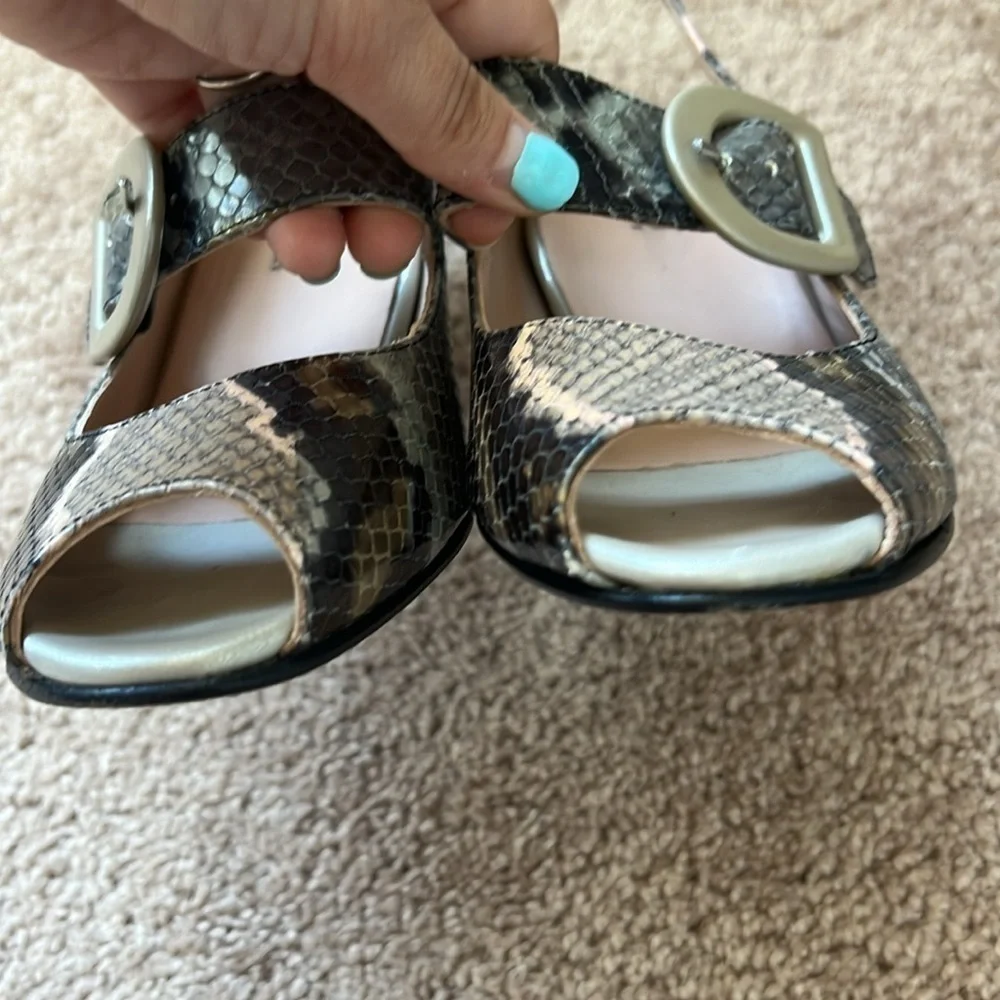 ANYI LU Snake Skin Ladies Leather Pump Heels